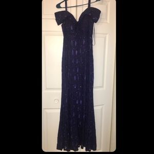 Navy blue mermaid dress